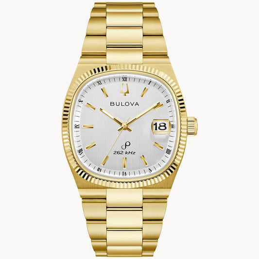 Bulova 97B223 Super Seville 262kHz Precisionist Silver Dial Gold Tone