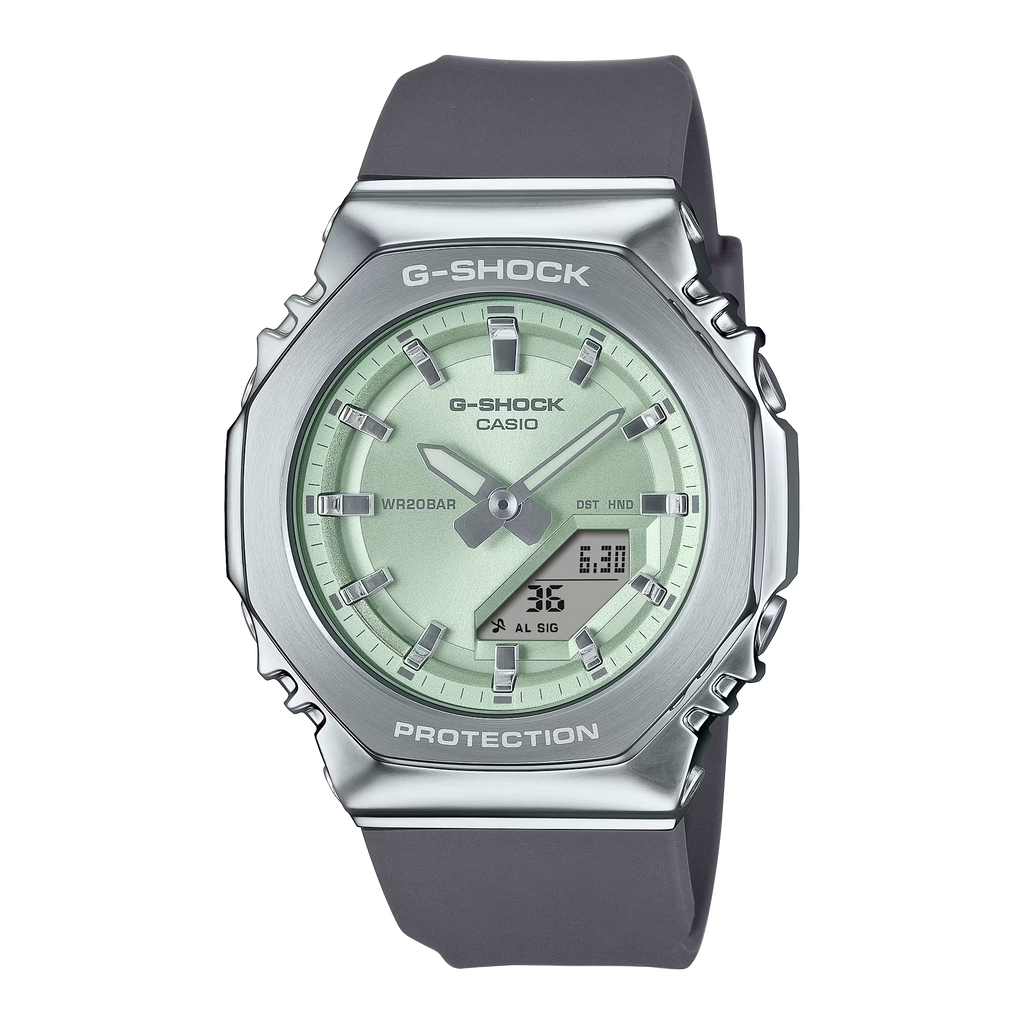 G-Shock GMS2110-3A Analog-Digital Metal Casioak Green Ladies