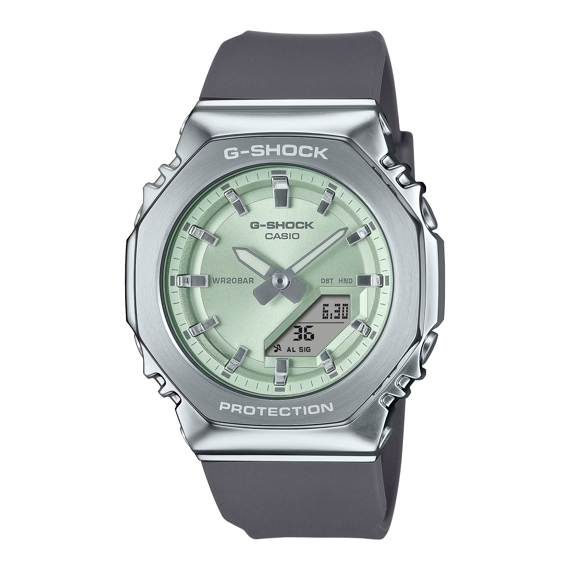 G-Shock GMS2110-3A Analog-Digital Metal Casioak Green Ladies