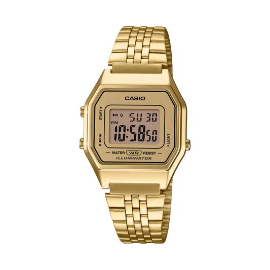 Casio Vintage LA680WGA-9VT Gold Tone Metal Digital Watch