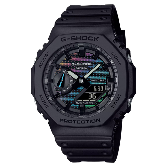 G-Shock GA2100RW-1A Analog-Digital Brick Rainbow Resin