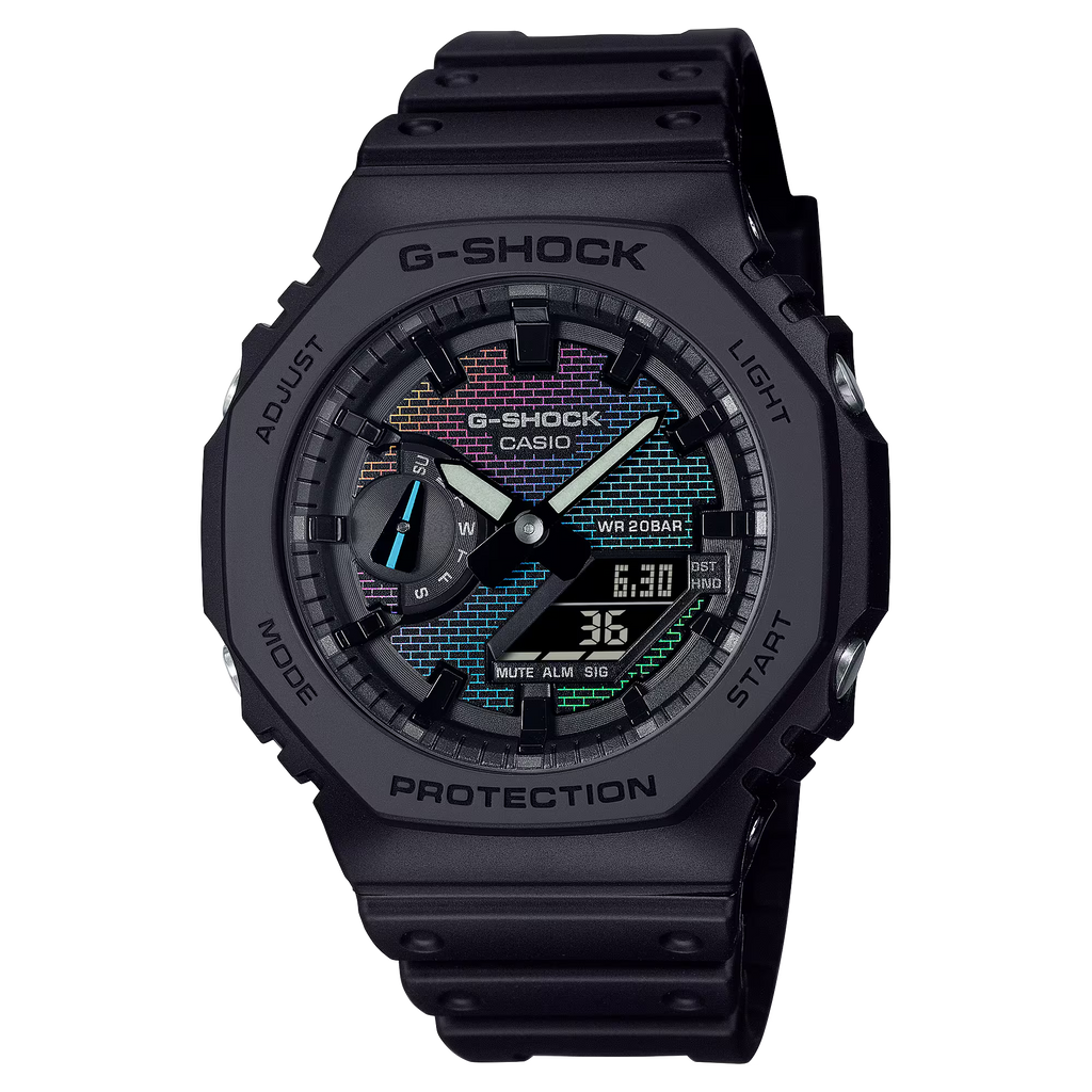 G-Shock GA2100RW-1A Analog-Digital Brick Rainbow Casioak Resin