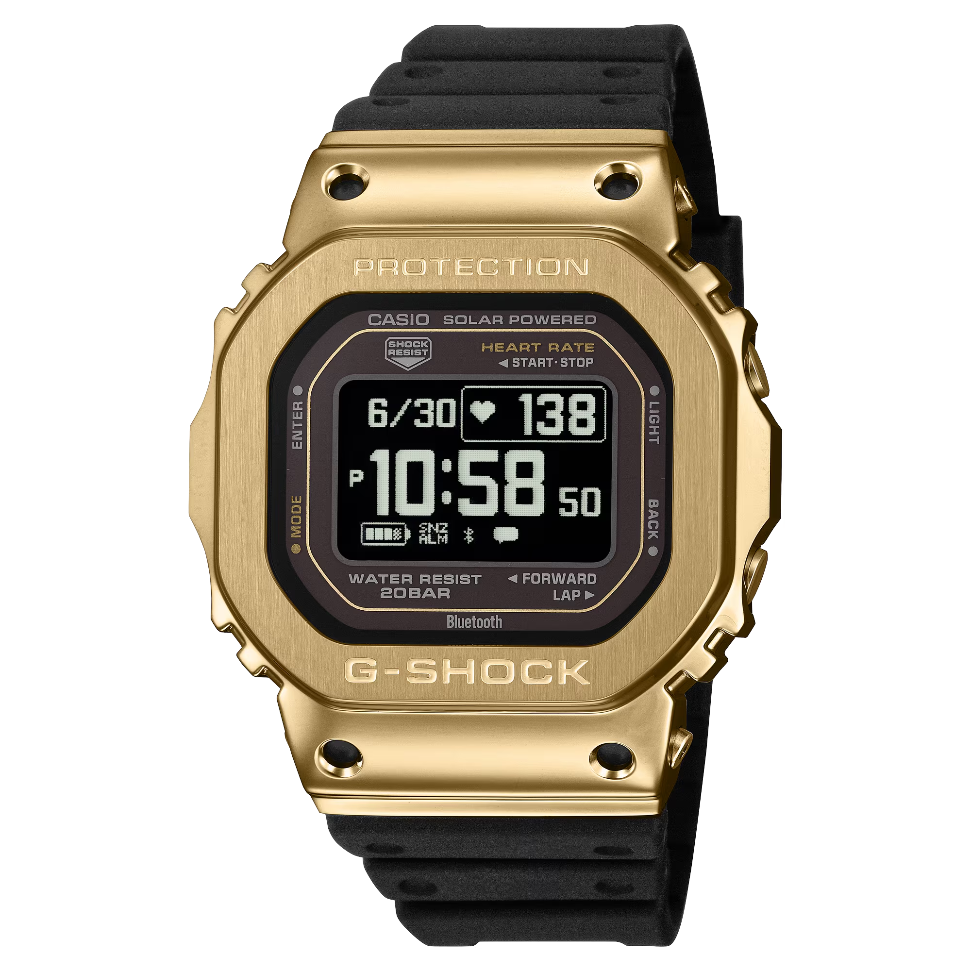 G-Shock GMH5600-9 Move MIP Display Heart Rate Monitor Gold Case Resin ...