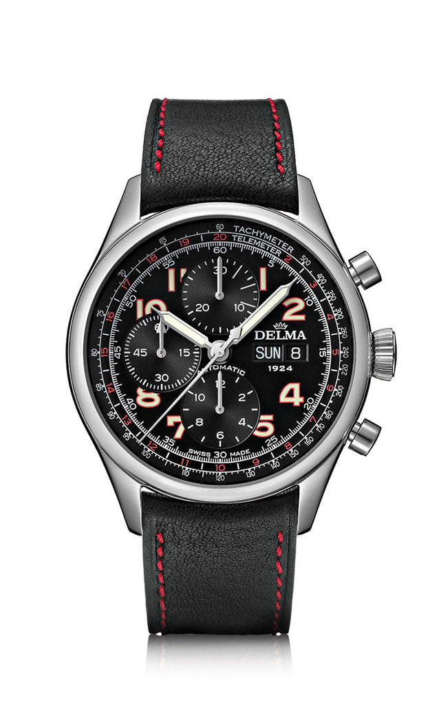 Delma 41602.728.6.038 Heritage Chronograph Limited Edition Black Dial