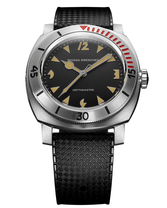 Nivada Grenchen 14200A01 Pacman Depthmaster 42mm Automatic Black Dial