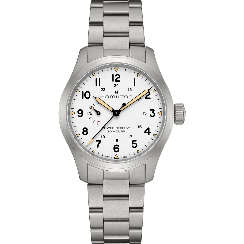 Hamilton H69509110 Khaki Field Mechanical Power Reserve 40mm White Dial
