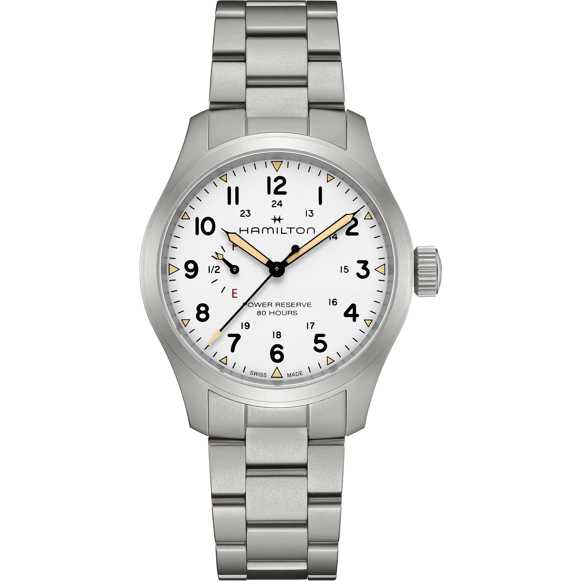 Hamilton H69509110 Khaki Field Mechanical Power Reserve 40mm White Dial