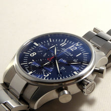 Alpina AL-371NN4S6B Startimer Pilot Chronograph Quartz Blue Dial Metal Bracelet