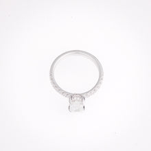 1.35ct Radiant Lab-Grown Diamond Engagement Ring with Hidden Halo & Pavé Band in 14k White Gold