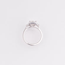 3.91ct Radiant Lab-Grown Diamond Three-Stone Engagement Ring in 14k White Gold