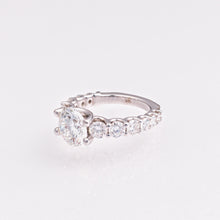 Graduated Rounds Lab-Grown Diamond Engagement Ring in 14k White Gold