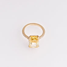 Yellow Radiant 6.28 CT Hidden Halo Pavé Band Engagement Ring