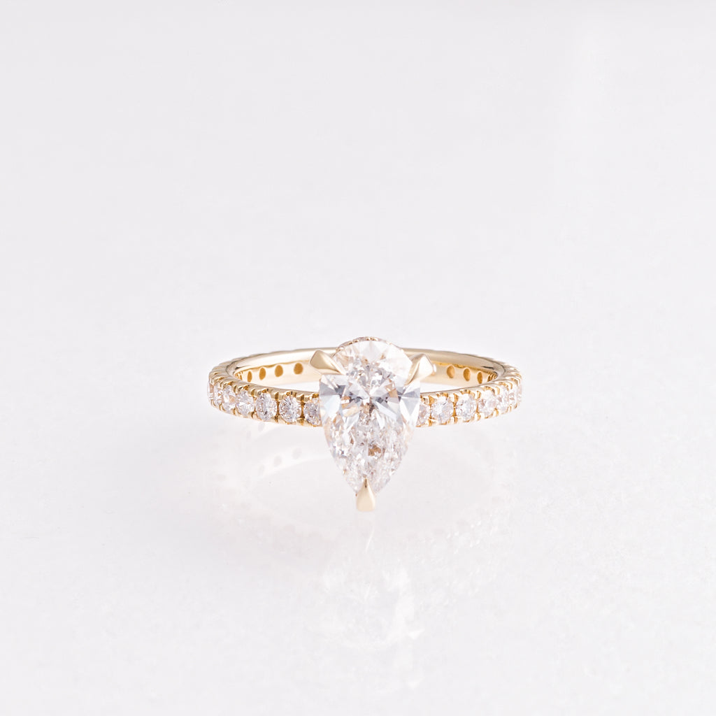 2.22 CT Pear Lab-Grown Diamond Engagement Ring