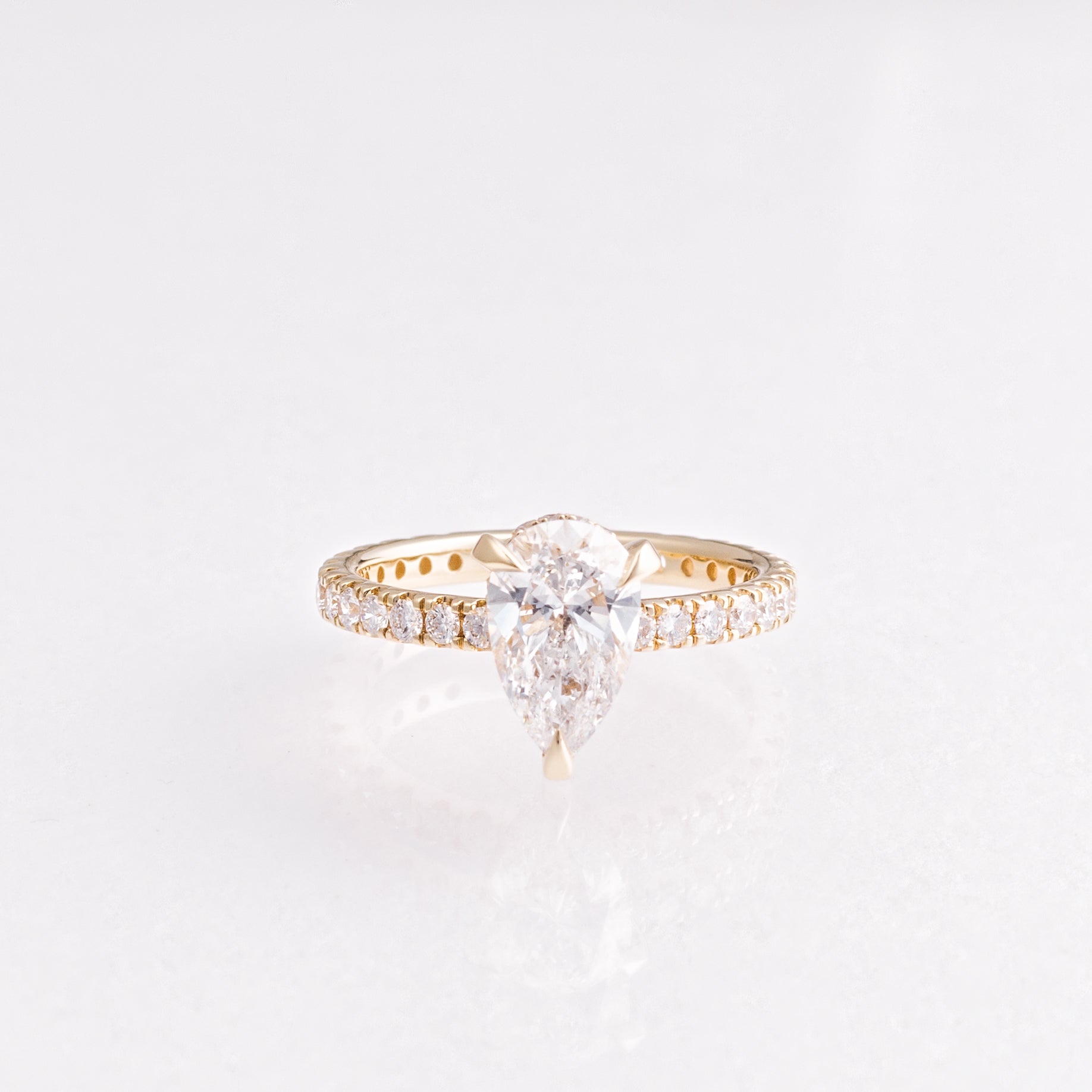 2.22 CT Pear Lab-Grown Diamond Engagement Ring