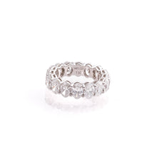 7.0ct Oval Cut North-South Lab-Grown Diamond Eternity Band in 14k White Gold