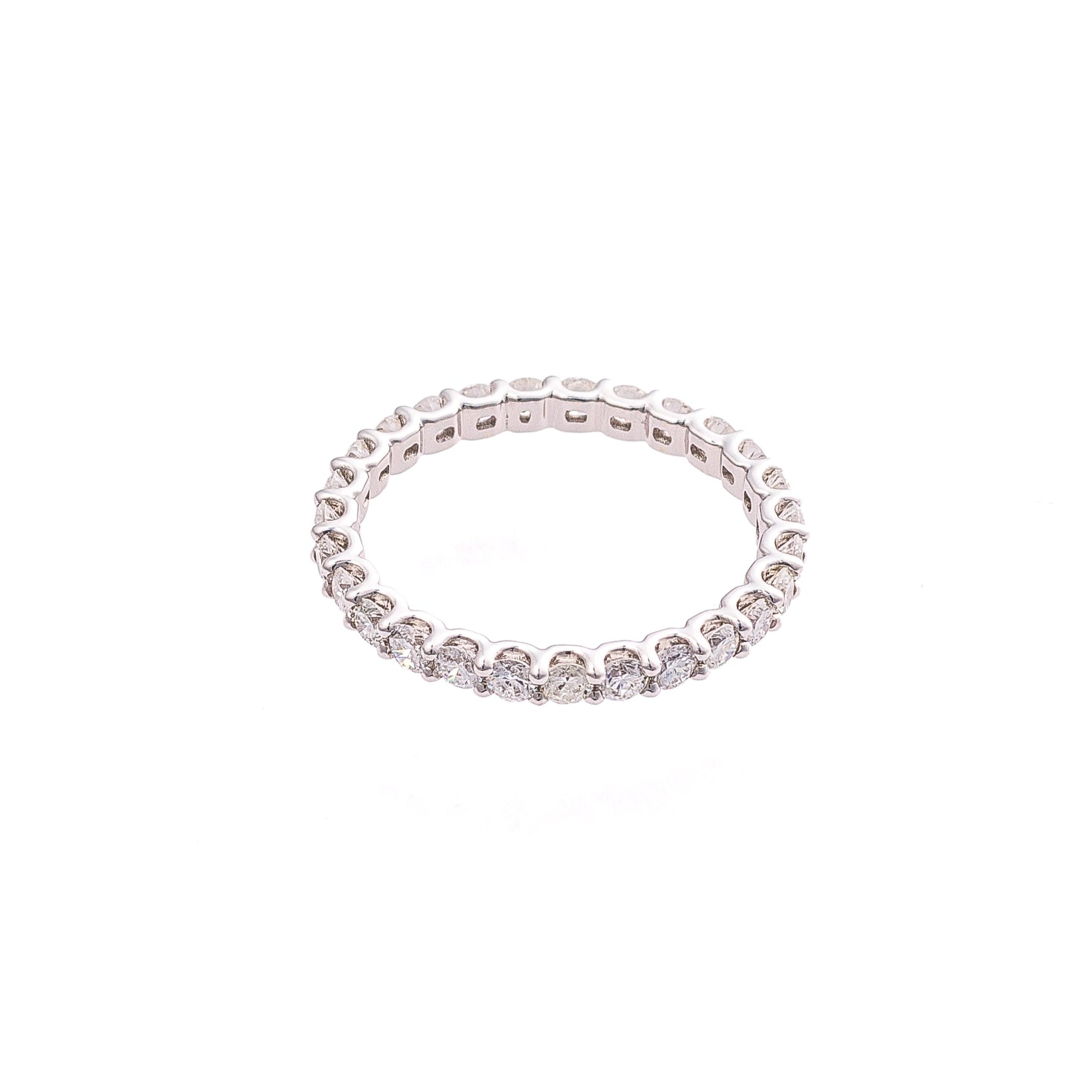 Round U-Setting Eternity Pave Band 1.09ct