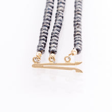 Black Diamond Multi-Strand Necklace with Natural Diamonds