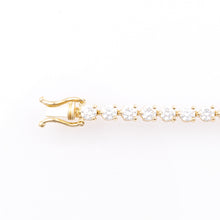 Three-Prong Round Lab-Grown Diamond Tennis Bracelet in 14k Yellow Gold