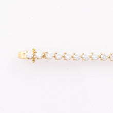 Three-Prong Round Lab-Grown Diamond Tennis Bracelet in 14k Yellow Gold