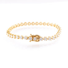 Three-Prong Round Lab-Grown Diamond Tennis Bracelet in 14k Yellow Gold
