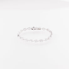 10.61ct Fancy Shape Lab-Grown Diamond Tennis Bracelet in 14k White Gold
