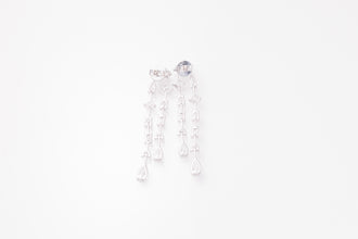 Fancy Shape Duo Drop Lab-Grown Diamond Earrings in 14k White Gold