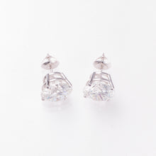 10ct Four-Prong Round Lab-Grown Diamond Stud Earrings in 14k White Gold