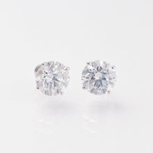 10ct Four-Prong Round Lab-Grown Diamond Stud Earrings in 14k White Gold