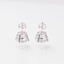 10ct Four-Prong Round Lab-Grown Diamond Stud Earrings in 14k White Gold