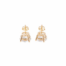 10ct Four-Prong Round Lab-Grown Diamond Stud Earrings in 14k Yellow Gold
