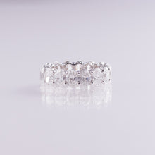 7.0ct Oval Cut North-South Lab-Grown Diamond Eternity Band in 14k White Gold