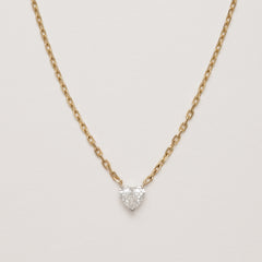 2.28ct Heart Lab-Grown Diamond Solitaire Pendant Necklace in 14k Yellow Gold