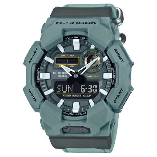 G-Shock GA010CE-2A Analog-Digital 10 Year High Brightness Teal Cordura Strap