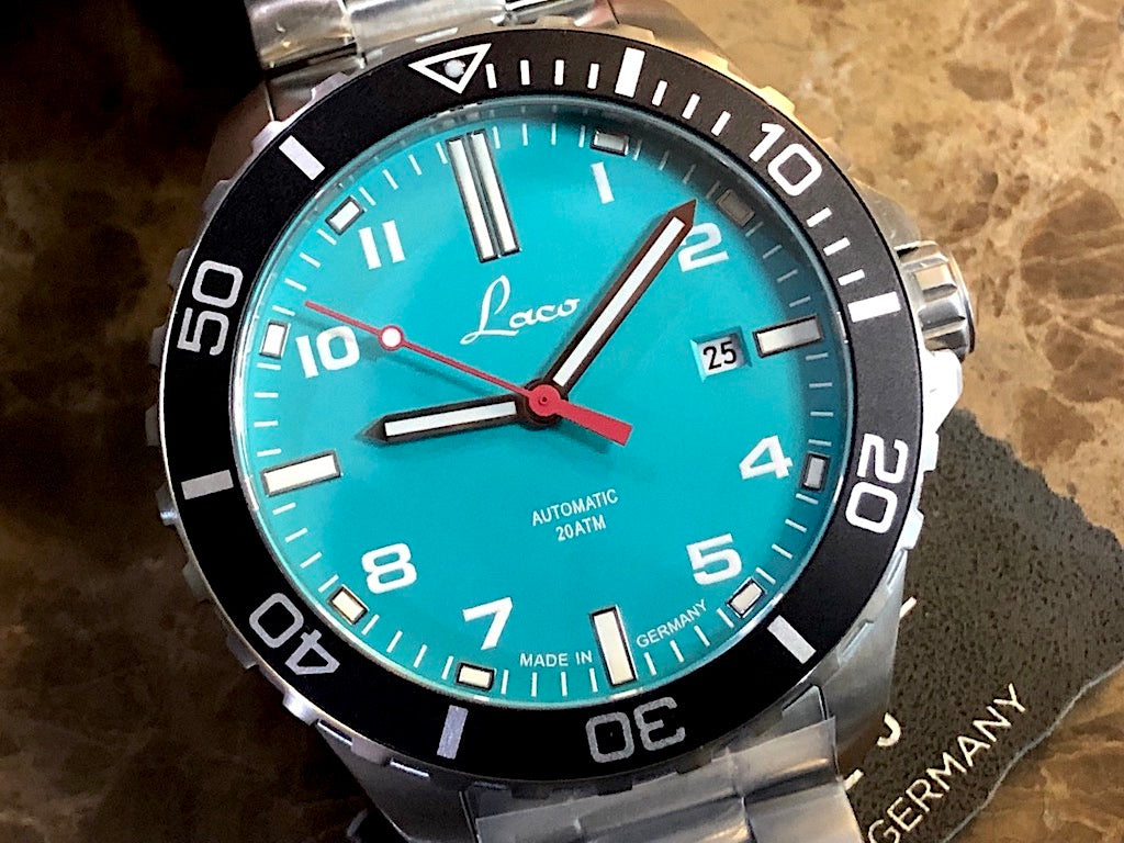 Laco 862146 Curacao Limited Edition Turquoise Dial Stainless
