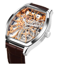 Claude Meylan 6047-R Tortue Mechanical Skeleton Rose Silver Movement
