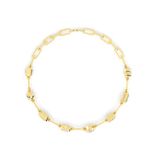 Mixed Fancy Shape Lab-Grown Diamond Paperclip Link Bracelet in 14k Yellow Gold