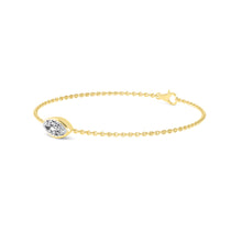 Marquise Cut Lab-Grown Diamond Bezel Bracelet in 14k Yellow Gold