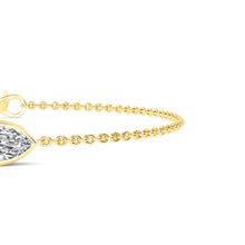 Marquise Cut Lab-Grown Diamond Bezel Bracelet in 14k Yellow Gold
