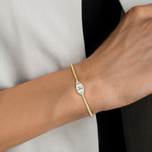 Marquise Cut Lab-Grown Diamond Bezel Bracelet in 14k Yellow Gold