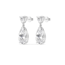 Heart & Oval Duo Drop Lab-Grown Diamond Earrings