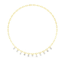 2.57ct Lab-Grown Diamond Mixed Fancy Paperclip Chain Necklace in 14k Yellow Gold
