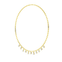 2.57ct Lab-Grown Diamond Mixed Fancy Paperclip Chain Necklace in 14k Yellow Gold