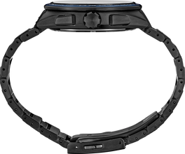 Seiko Astron SSH121 Sunburst Blue DLC Solar GPS Titanium Dual Time