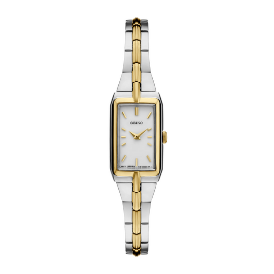 Seiko Essentials SWR044 Elegant White Dial Two Tone Ladies Quartz