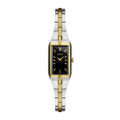 Seiko Essentials SWR046 Elegant Black Dial Two Tone Ladies Quartz