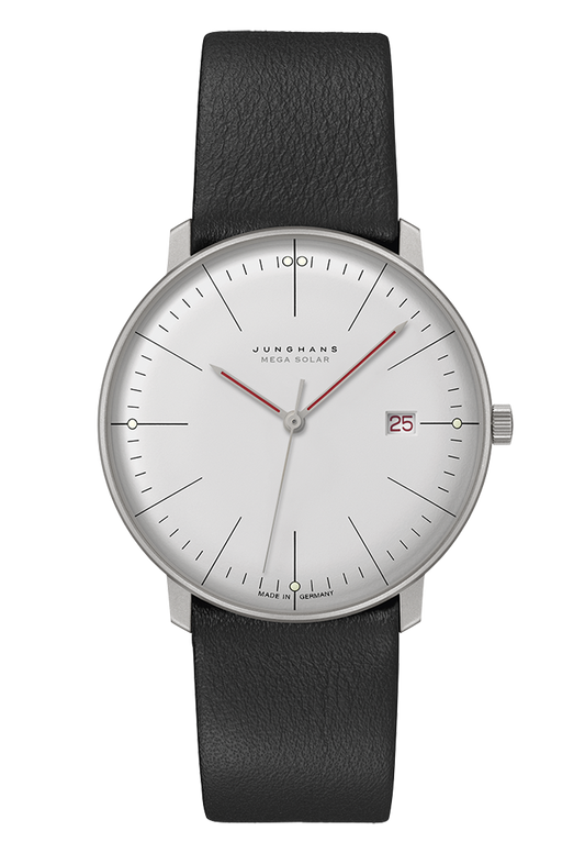 Junghans 59/2326.02 max bill MEGA Solar Bauhaus White Dial