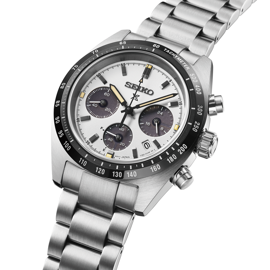 Seiko Prospex SSC961 Speedtimer Panda Solar Chronograph 39mm White