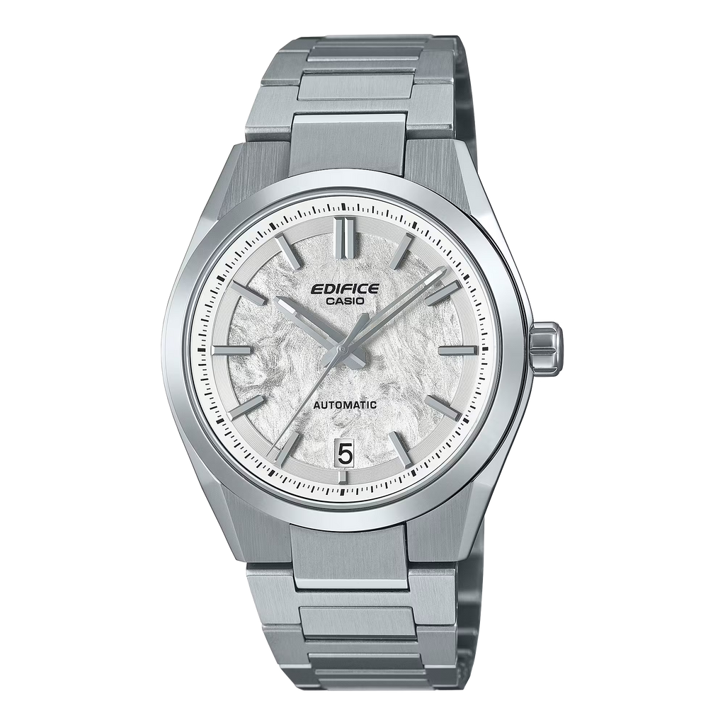Casio Edifice EFK100D-7A Electroform White Forged Carbon Dial 3 Hand Automatic