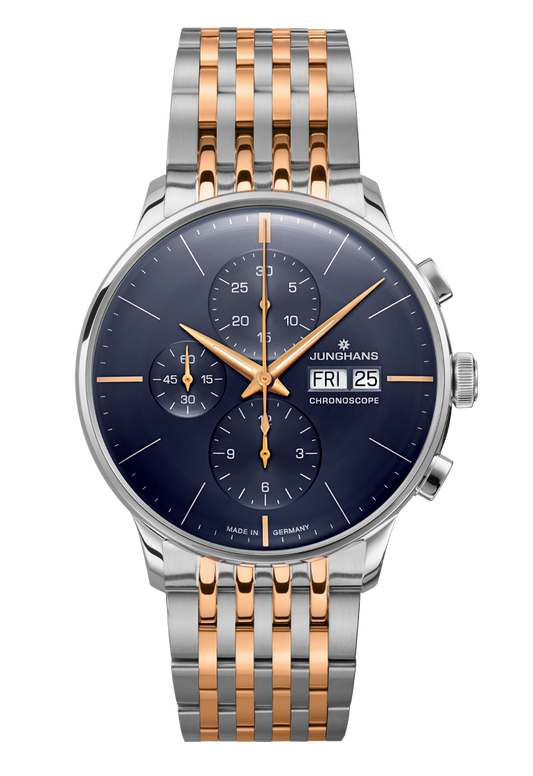 Junghans 27/4536.47 Meister Chronoscope Two Tone Blue Dial Automatic