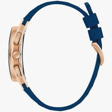 Bulova 97A185 Marc Anthony 262kHz Curv Blue Dial Chronograph